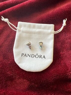 Pandora Enamel Boy & Girl Dangle Charms in Silver